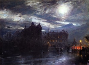 A castle in a windy day